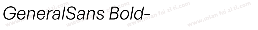 GeneralSans Bold字体转换